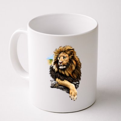 Wildlife - Big Face Proud Lion Portrait Coffee Mug