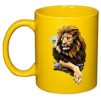 Wildlife - Big Face Proud Lion Portrait 11oz C Handle Ceramic Mug