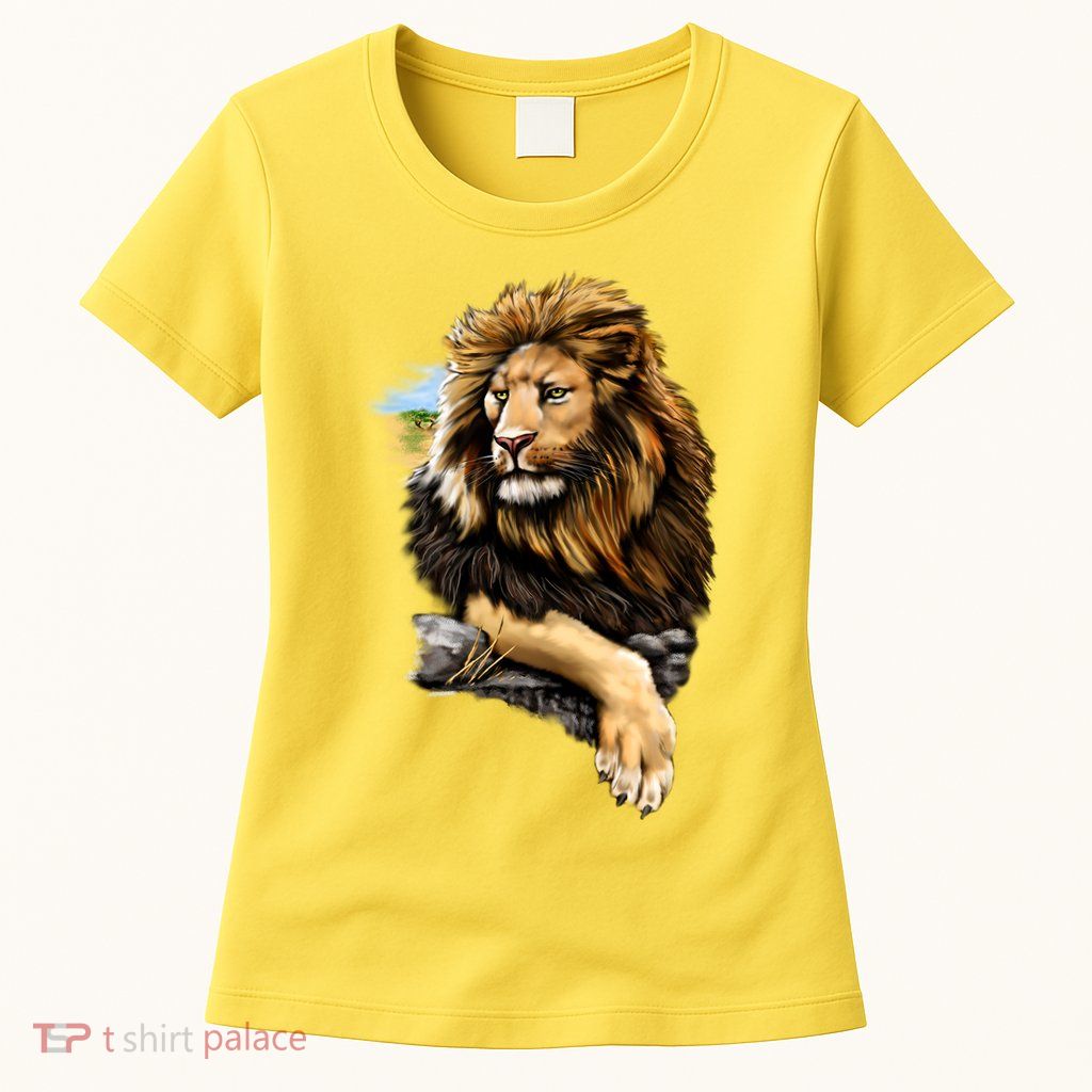 Wildlife - Big Face Proud Lion Portrait Women's T-Shirt