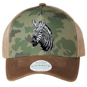 Wildlife - Big Face Zebra Up Close Portrait Legacy Tie Dye Trucker Hat