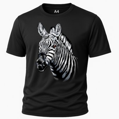 Wildlife - Big Face Zebra Up Close Portrait Performance Shirt