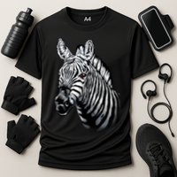 Wildlife - Big Face Zebra Up Close Portrait Cooling Performance Crew T-Shirt
