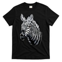 Wildlife - Big Face Zebra Up Close Portrait T-Shirt