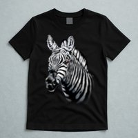 Wildlife - Big Face Zebra Up Close Portrait T-Shirt