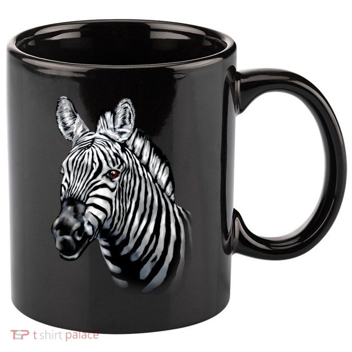 Wildlife - Big Face Zebra Up Close Portrait 11oz C Handle Ceramic Mug