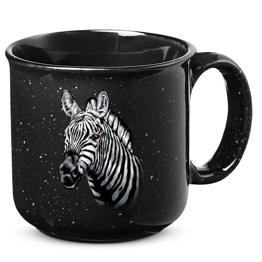 Wildlife - Big Face Zebra Up Close Portrait 15oz Campfire Ceramic Mug