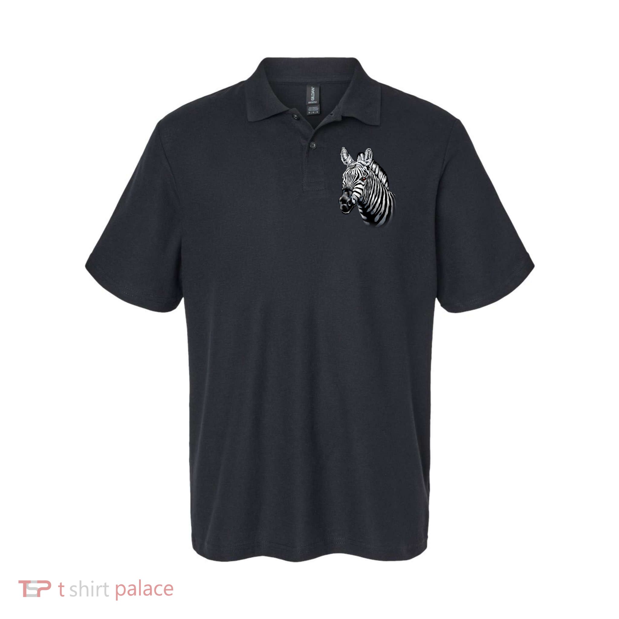 Wildlife - Big Face Zebra Up Close Portrait Polo
