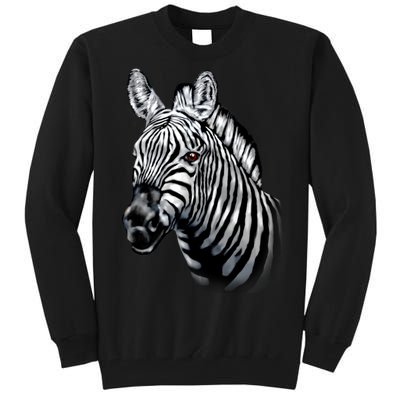 Wildlife - Big Face Zebra Up Close Portrait Tall Sweatshirt