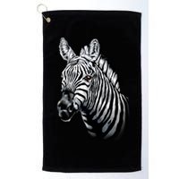 Wildlife - Big Face Zebra Up Close Portrait Golf Towel