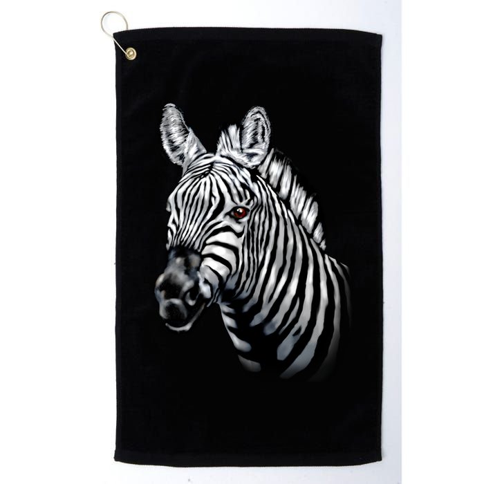 Wildlife - Big Face Zebra Up Close Portrait Golf Towel