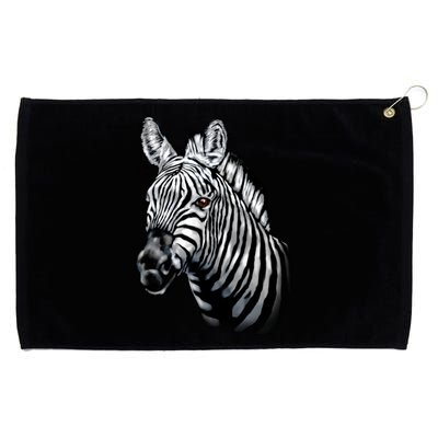 Wildlife - Big Face Zebra Up Close Portrait Grommeted Golf Towel