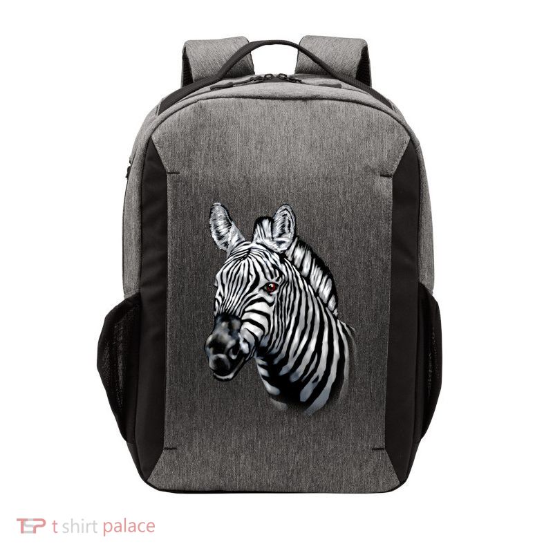 Wildlife - Big Face Zebra Up Close Portrait Vector Backpack