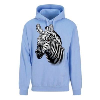 Wildlife - Big Face Zebra Up Close Portrait Unisex Surf Hoodie