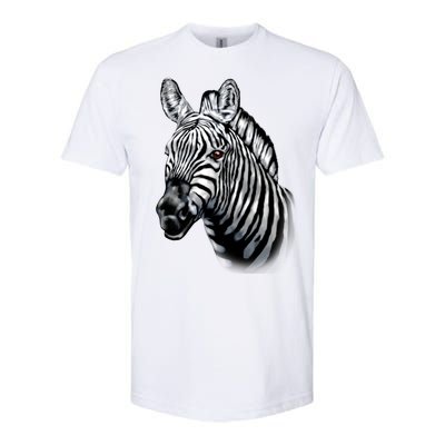 Wildlife - Big Face Zebra Up Close Portrait Softstyle® CVC T-Shirt