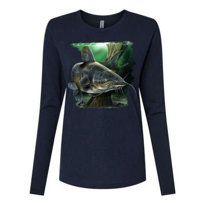 Wildlife - Catfish Swim Womens Cotton Relaxed Long Sleeve T-Shirt