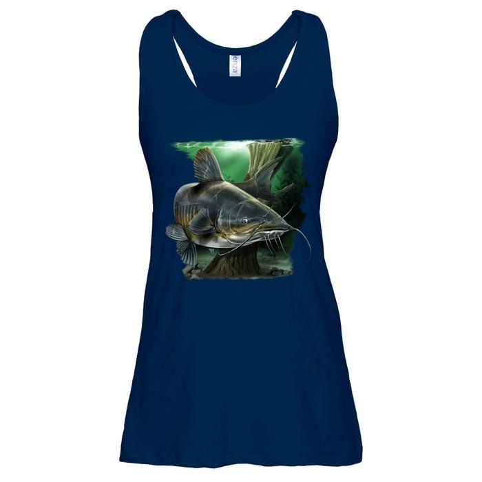 Wildlife - Catfish Swim Ladies Essential Flowy Tank