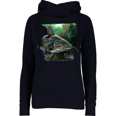 Wildlife - Catfish Swim Womens Funnel Neck Pullover Hood