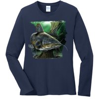 Wildlife - Catfish Swim Ladies Long Sleeve Shirt