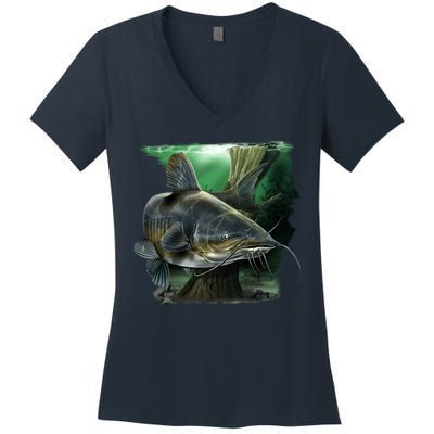 Wildlife - Catfish Swim Women's V-Neck T-Shirt