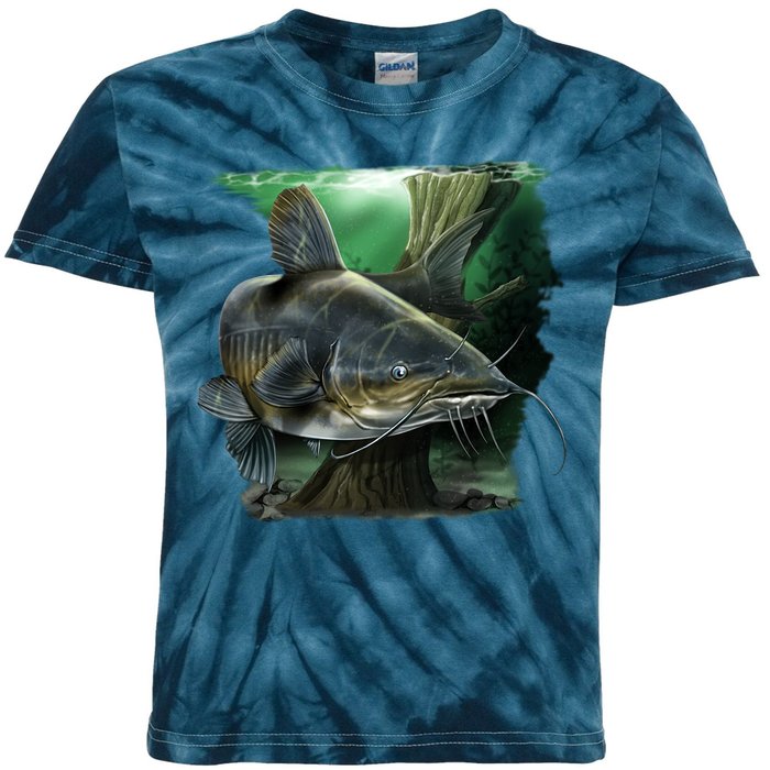 Wildlife - Catfish Swim Kids Tie-Dye T-Shirt