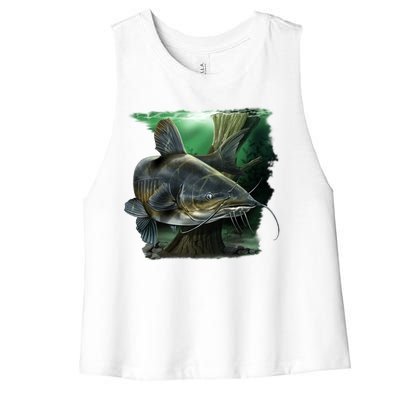 Wildlife - Catfish Swim Women's Racerback Cropped Tank