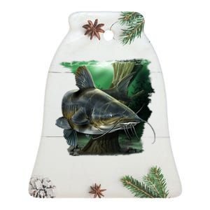 Wildlife - Catfish Swim Ceramic Bell Ornament