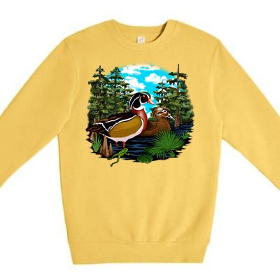 Wildlife - Ducks Portrait Premium Crewneck Sweatshirt