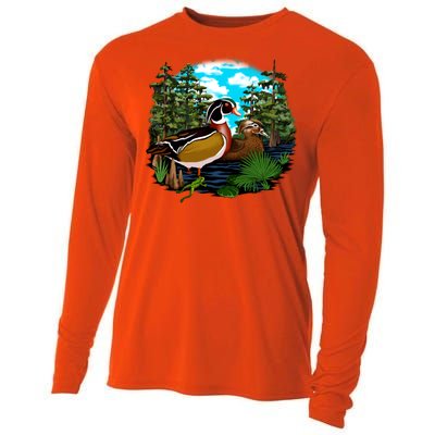 Wildlife - Ducks Portrait Cooling Performance Long Sleeve Crew