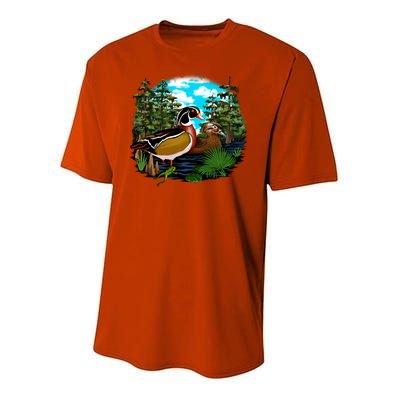 Wildlife - Ducks Portrait Youth Performance Sprint T-Shirt