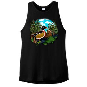 Wildlife - Ducks Portrait Ladies PosiCharge Tri-Blend Wicking Tank