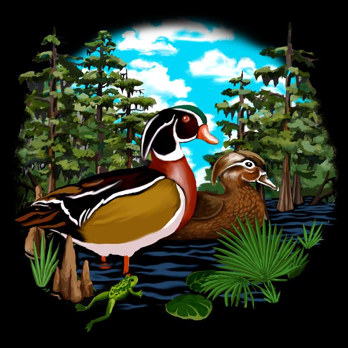 Wildlife - Ducks Portrait Cooling Performance Crew T-Shirt