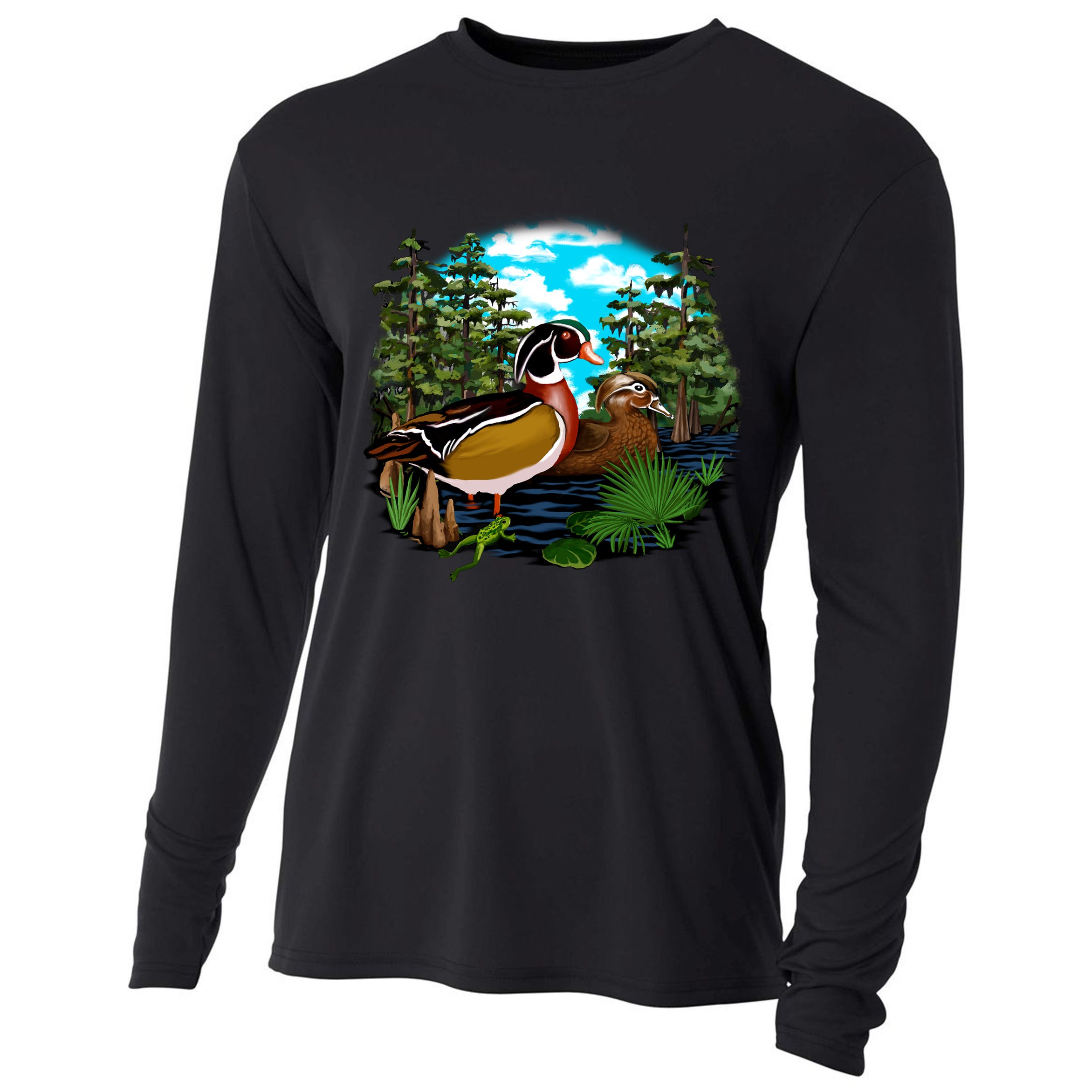 Wildlife - Ducks Portrait Cooling Performance Long Sleeve Crew