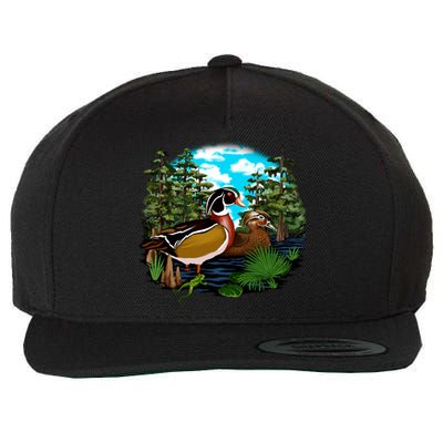 Wildlife - Ducks Portrait Wool Snapback Cap