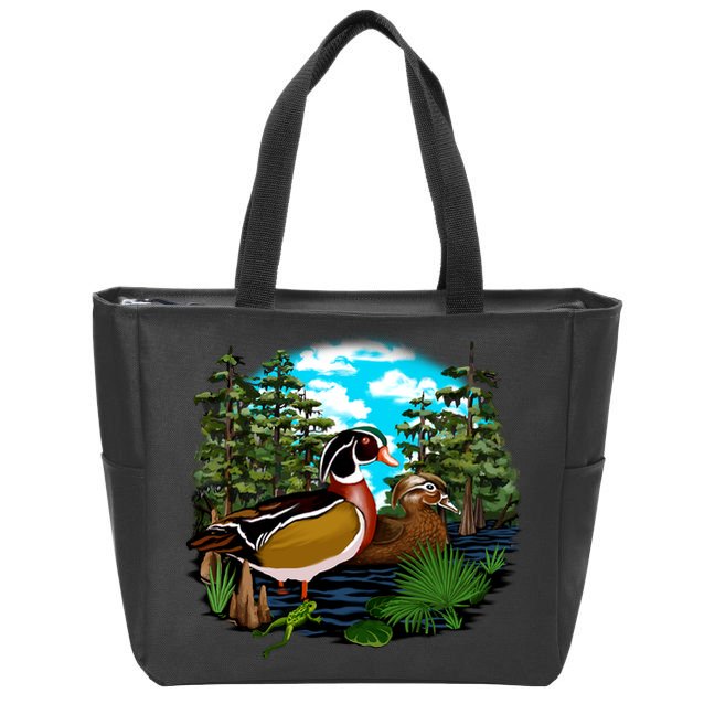 Wildlife - Ducks Portrait Zip Tote Bag