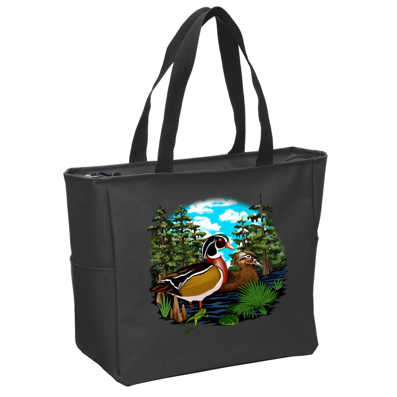 Wildlife - Ducks Portrait Zip Tote Bag
