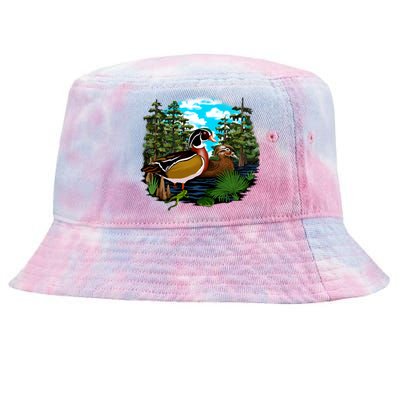 Wildlife - Ducks Portrait Tie-Dyed Bucket Hat