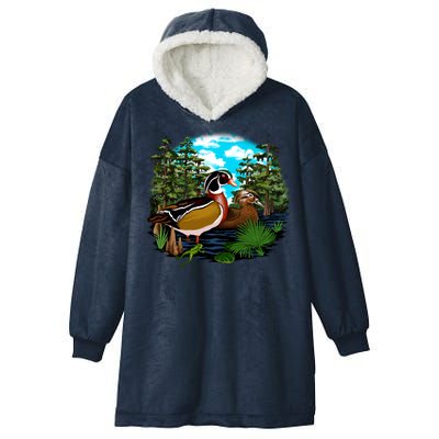 Wildlife - Ducks Portrait Hooded Wearable Blanket