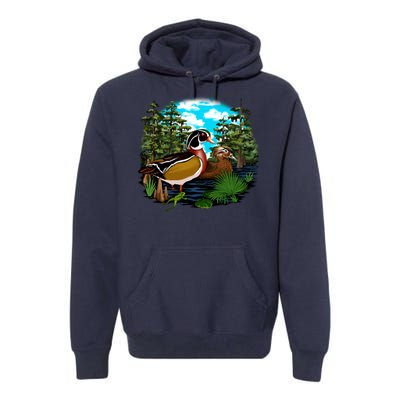 Wildlife - Ducks Portrait Premium Hoodie