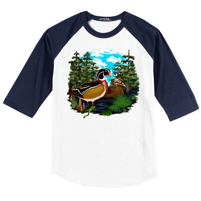 Wildlife - Ducks Portrait Baseball Sleeve Shirt