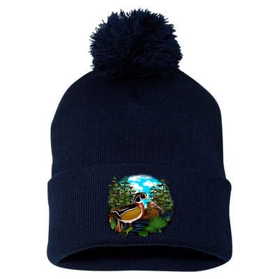 Wildlife - Ducks Portrait Pom Pom 12in Knit Beanie