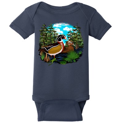 Wildlife - Ducks Portrait Baby Bodysuit