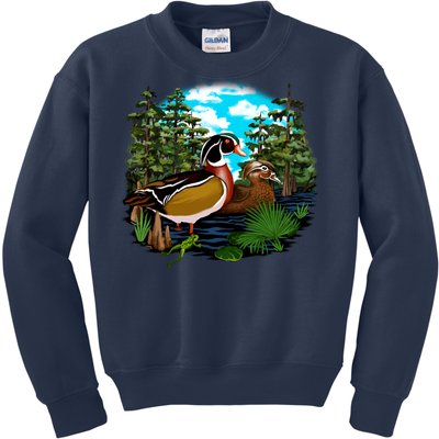 Wildlife - Ducks Portrait Kids Sweatshirt