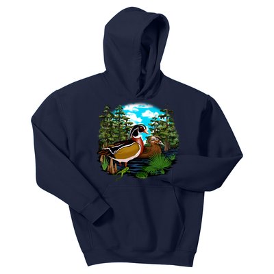 Wildlife - Ducks Portrait Kids Hoodie