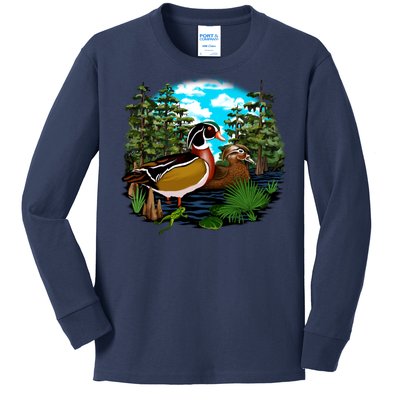 Wildlife - Ducks Portrait Kids Long Sleeve Shirt