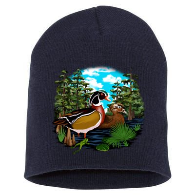 Wildlife - Ducks Portrait Short Acrylic Beanie