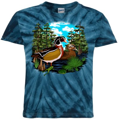 Wildlife - Ducks Portrait Kids Tie-Dye T-Shirt