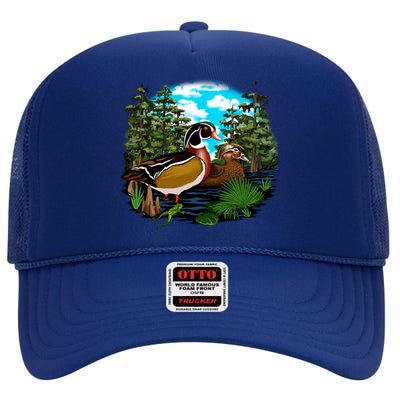 Wildlife - Ducks Portrait High Crown Mesh Back Trucker Hat