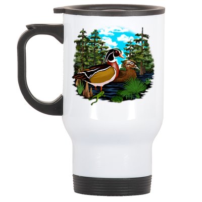 Wildlife - Ducks Portrait Stainless Steel Travel Mug