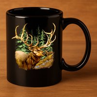 Wildlife - Elk Portrait 11oz C Handle Ceramic Mug