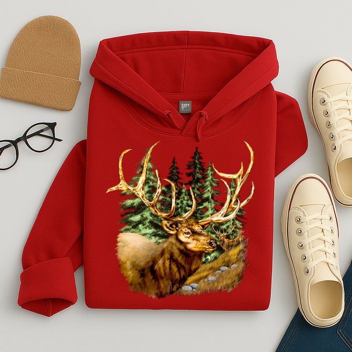 Wildlife - Elk Portrait Hoodie